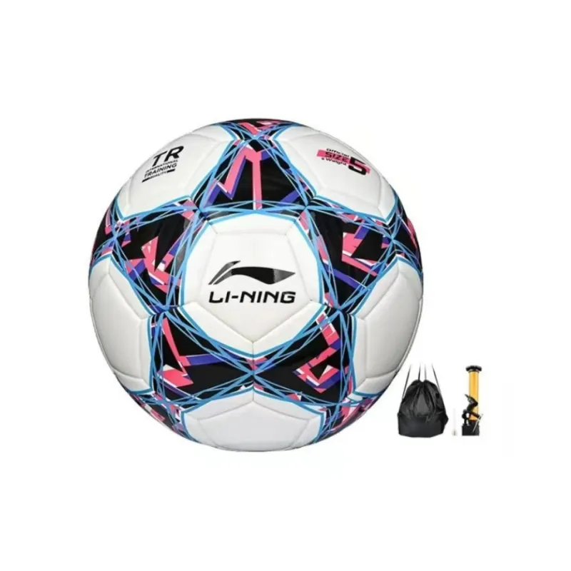 LiNing Size 5 Soccer TPU Seamless Thermal bonding Unisex Black Red Blue-6