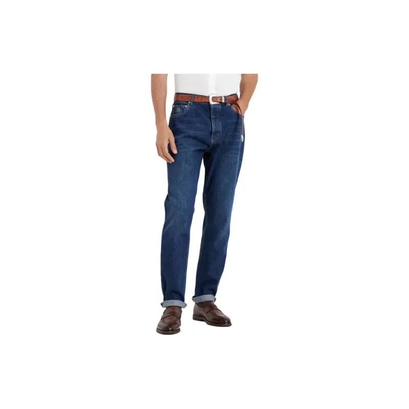 Brunello Cucinelli Logo Patch Mid Rise Jeans-2