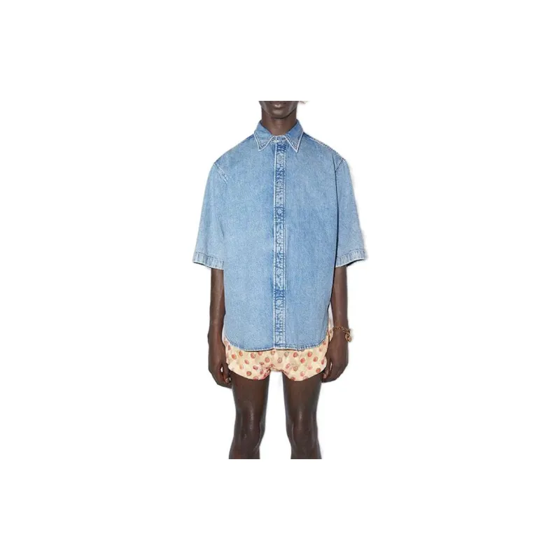 Acne Studios Collared Button Up Denim Shirt-1