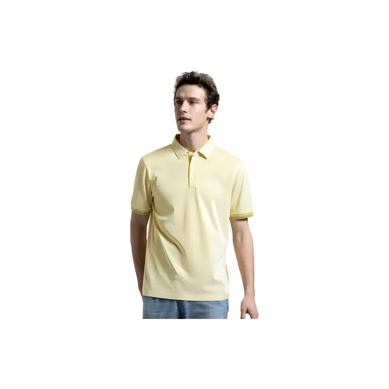 GOLDLION Polo Shirt Men's Light Yellow-1