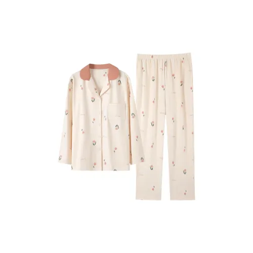 MADALLO Pajama Set Women's Pink Collar