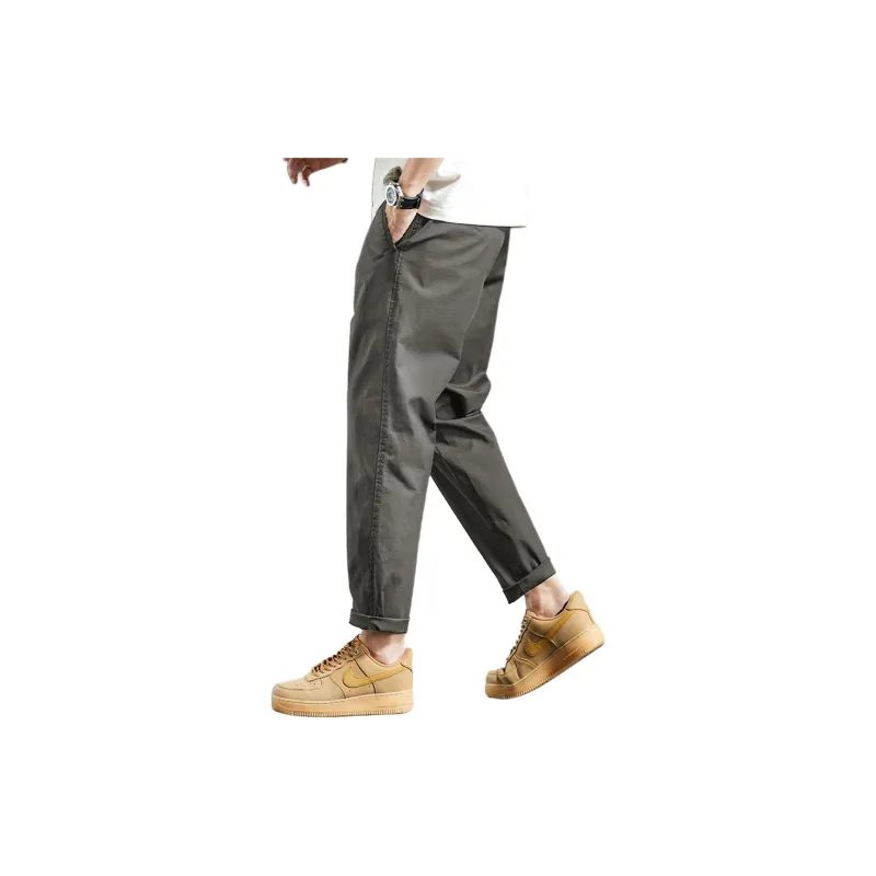 Tonlion Casual Pants Men's Dark Gray-4