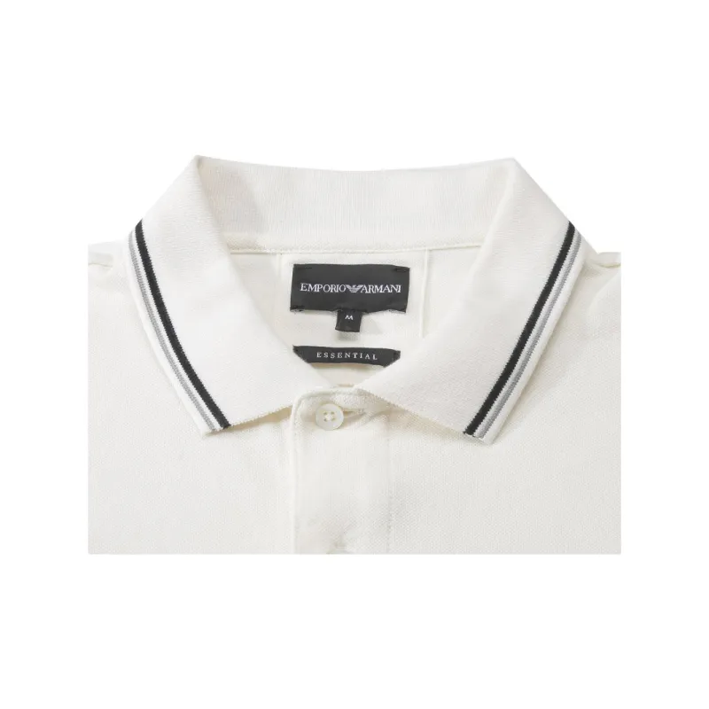EMPORIO ARMANI FW23 Polo Shirt Unisex Vanilla White-5