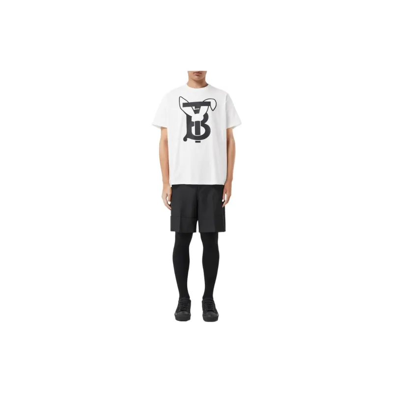 Burberry Rabbit Logo Print Cotton T Shirt-1