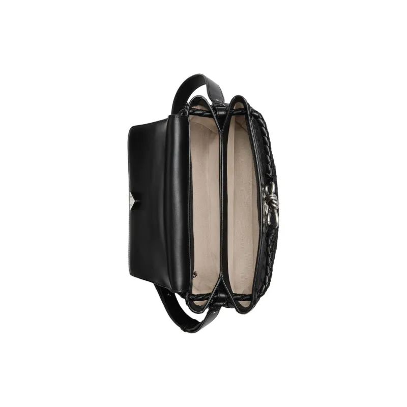 Bottega Veneta Andiamo Series Cow Leather One Shoulder Handbag Medium Size Men's Black-3