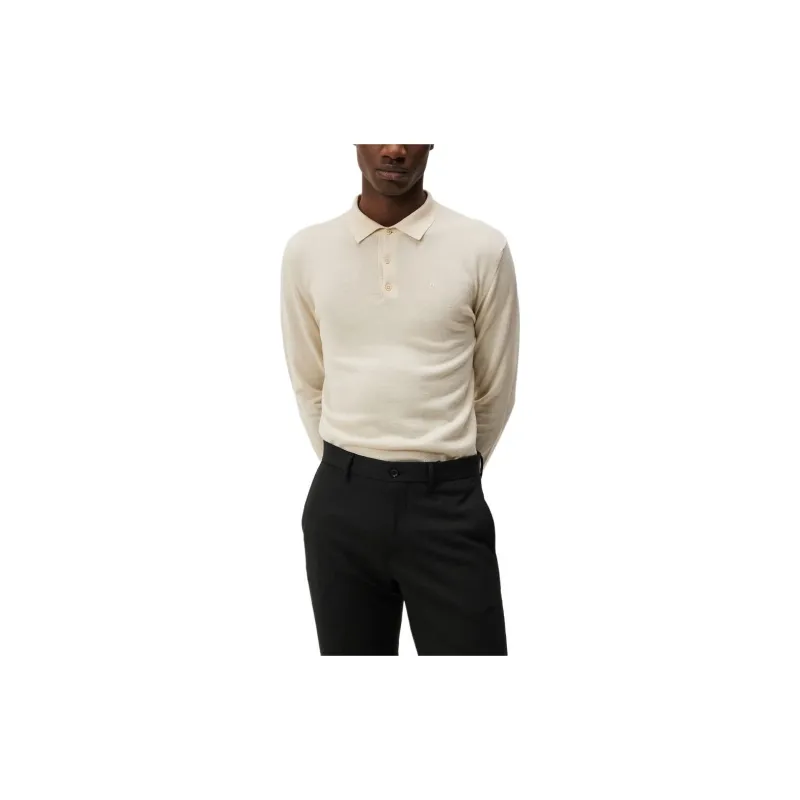 J.Lindeberg Noel Merino Polo Shirt Sweatshirt Men's Ecru-3