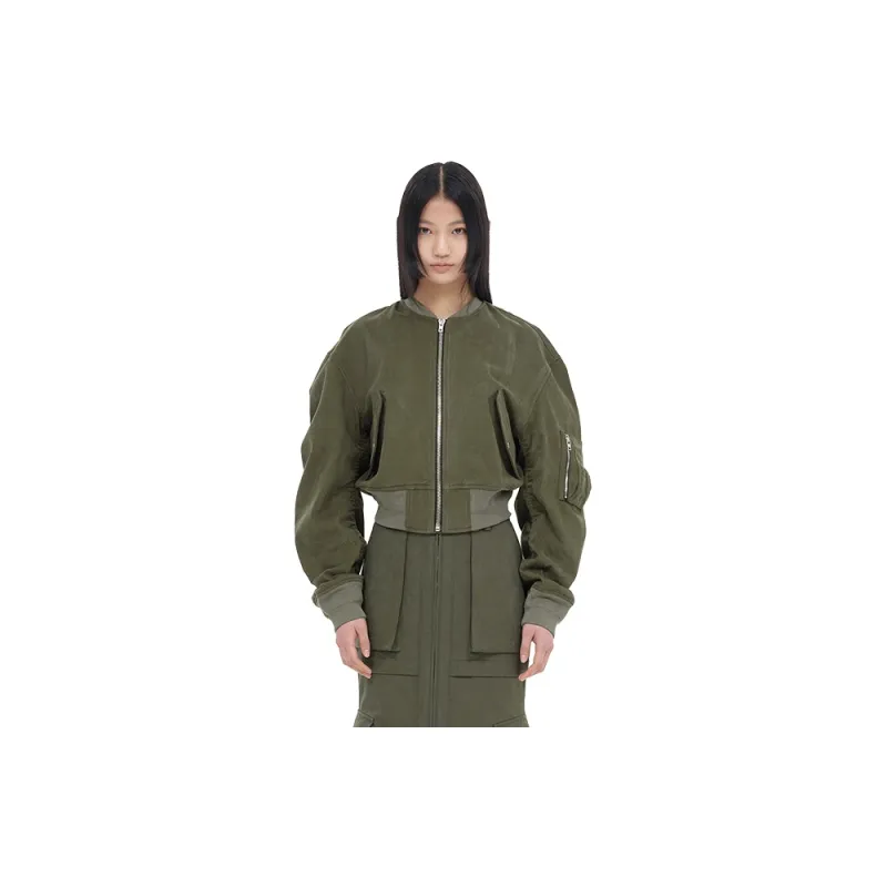 WE11DONE Zip up Sleeve pocket Bomber Jacket-2
