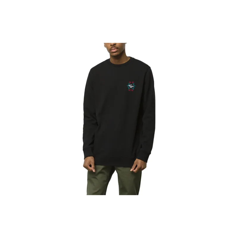 Vans ROSES CREW Sweatshirt Men's Black-2