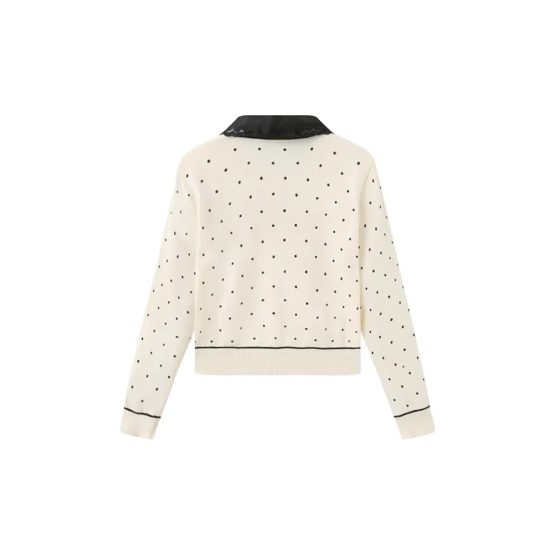 Fish Rabbits Knitwear Women's Polka Dot Apricot-1