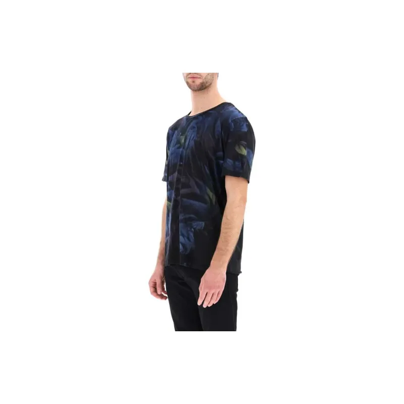 SAINT LAURENT Tie Dye Rive Gauche Devore T Shirt-4