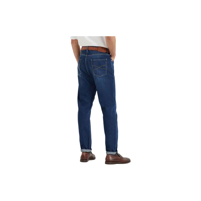 Brunello Cucinelli Logo Patch Mid Rise Jeans-3