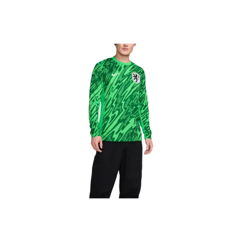Nike Netherlands Women's Team 2024/25 Stadium Goalkeeper Soccer Jerseys Men's Sparkling Green-1