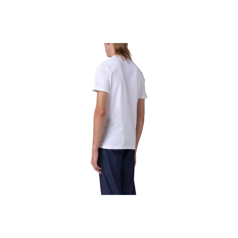 VERSACE Crew Neck Short Sleeved Rhinestone Print Pullover Short Sleeved T Shirt Men's White-4