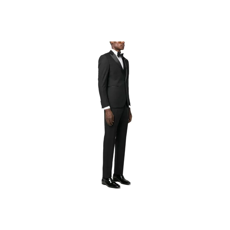 Tagliatore Slim-cut Smoking Three-piece Suit-3