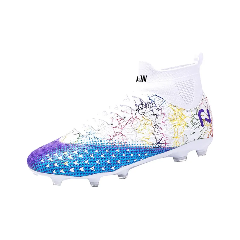D&W FG Firm Ground Artificial Ground, Natural Ground Indoor Abrasion Resistant Slip Resistant Soccer Shoes Unisex-9