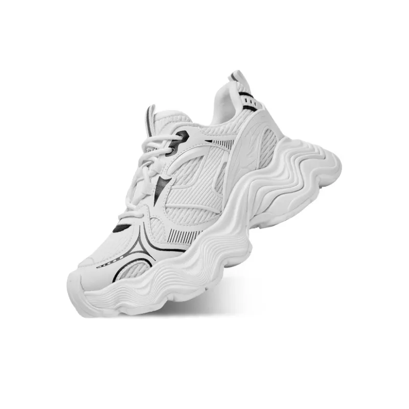 CHERYKALLY Cushioning Anti Slip And Wear Resistant Height Increasing Low Top Chunky Sneakers Women's-3
