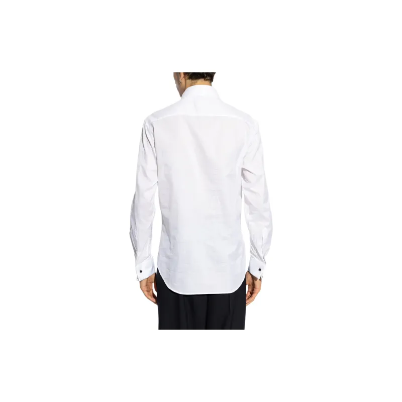 GIORGIO ARMANI Curved Hem Tuxedo Shirt-3