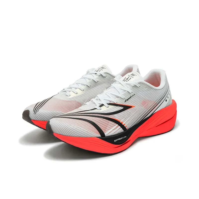361° Flying B ET Cushioning Anti-Slip Wear-Resistant Breathability Low-Top Running Shoes Men's Fluorescent Red Orange-2