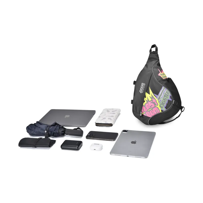 COEXISTENCE Polyester Quiver Bag, Shoulder Bag, Crossbody Bag, Sling Bag Regular Unisex Black-4