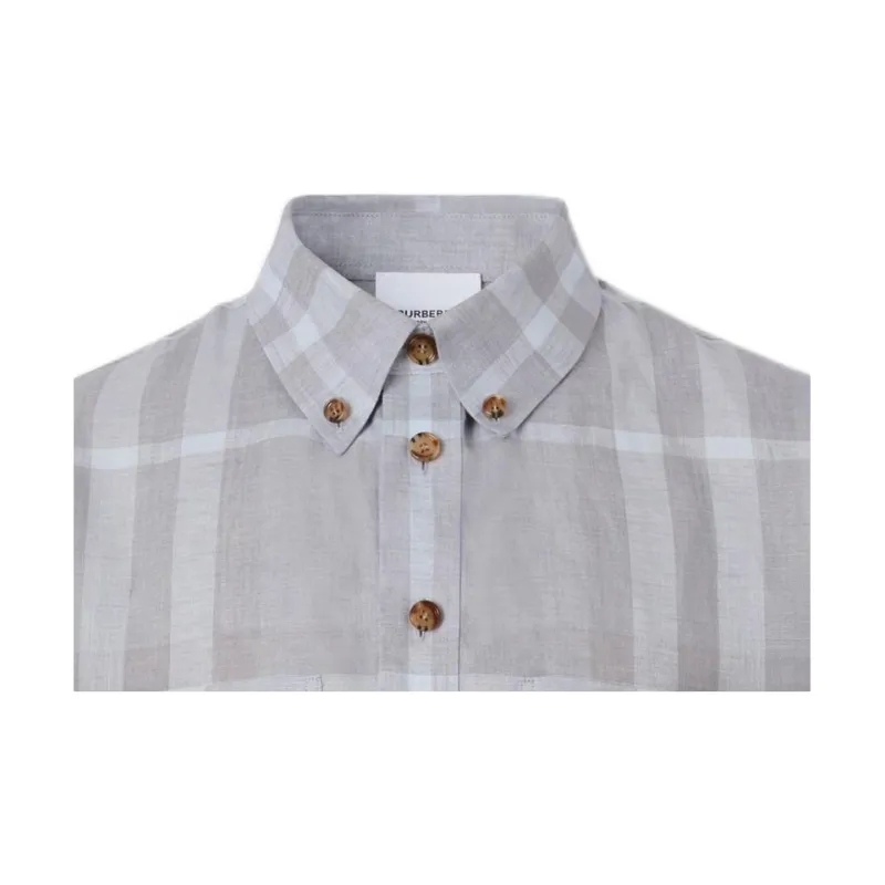 Burberry Shirts Men Gray-1