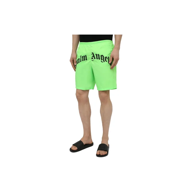 PALM ANGELS Casual Shorts Men Green-3
