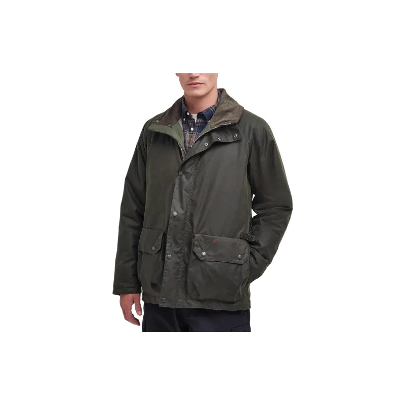BARBOUR Saltburn Waxed Jacket Jackets Coats Men's Green-1