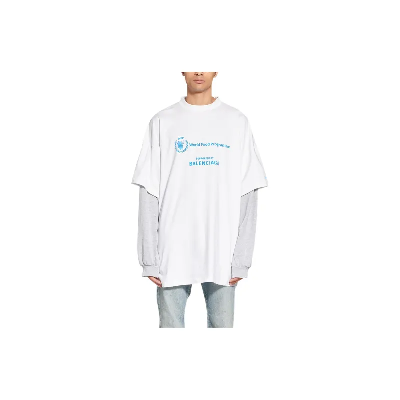 Balenciaga X WFP T Shirt Loose Fit Men's White-2