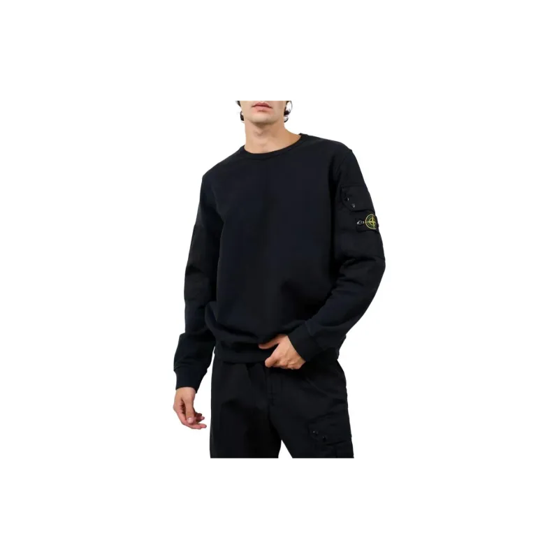 STONE ISLAND Logo Patch Crewneck Sweatshirt-3