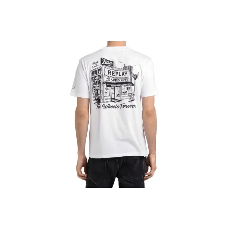 REPLAY T-Shirts Men White-2