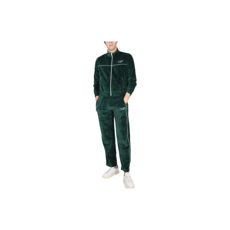 SPORTY & RICH Logo Embroidered Zip Up Sweatshirt-2