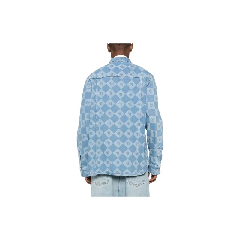 NANUSHKA Monogram print Denim Shirt-3