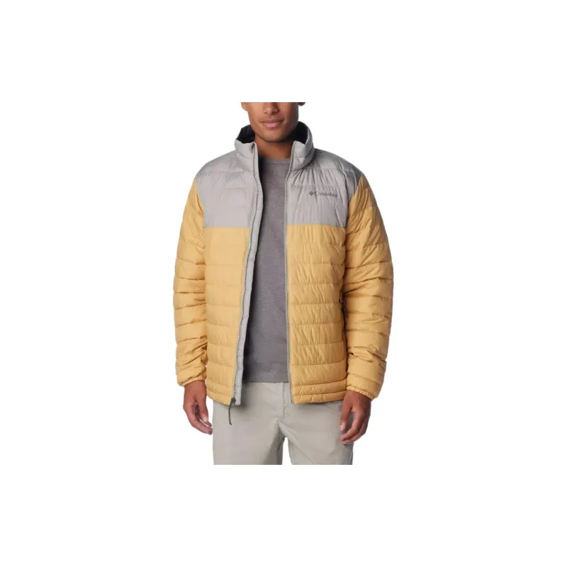 Columbia Powder Powder Lite™ Jackets Coats Men's Light Camel Color / Slate Gray-3