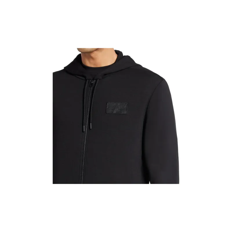 EMPORIO ARMANI Logo appliqué Zip up Sweatshirt-4