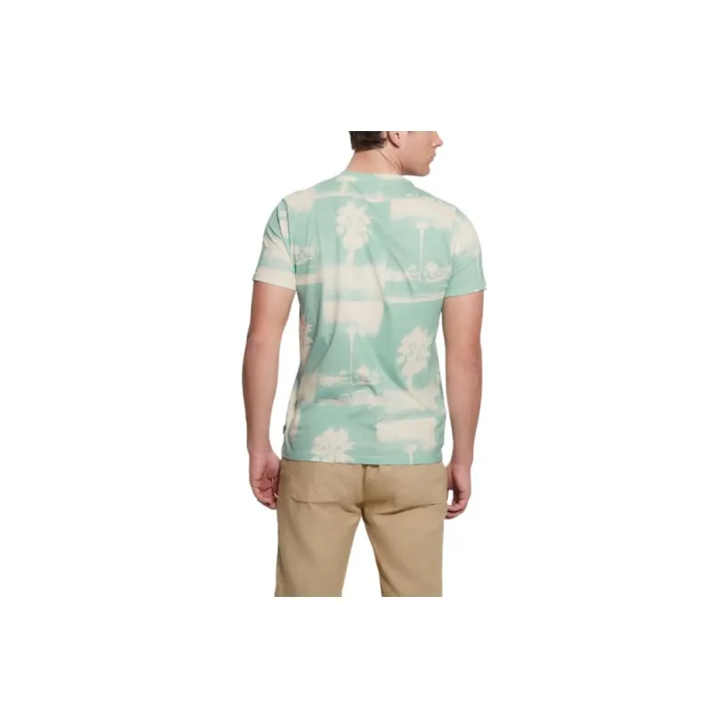GUESS Eco Basic La Palms Tree Tee T-Shirt Men's Green-2