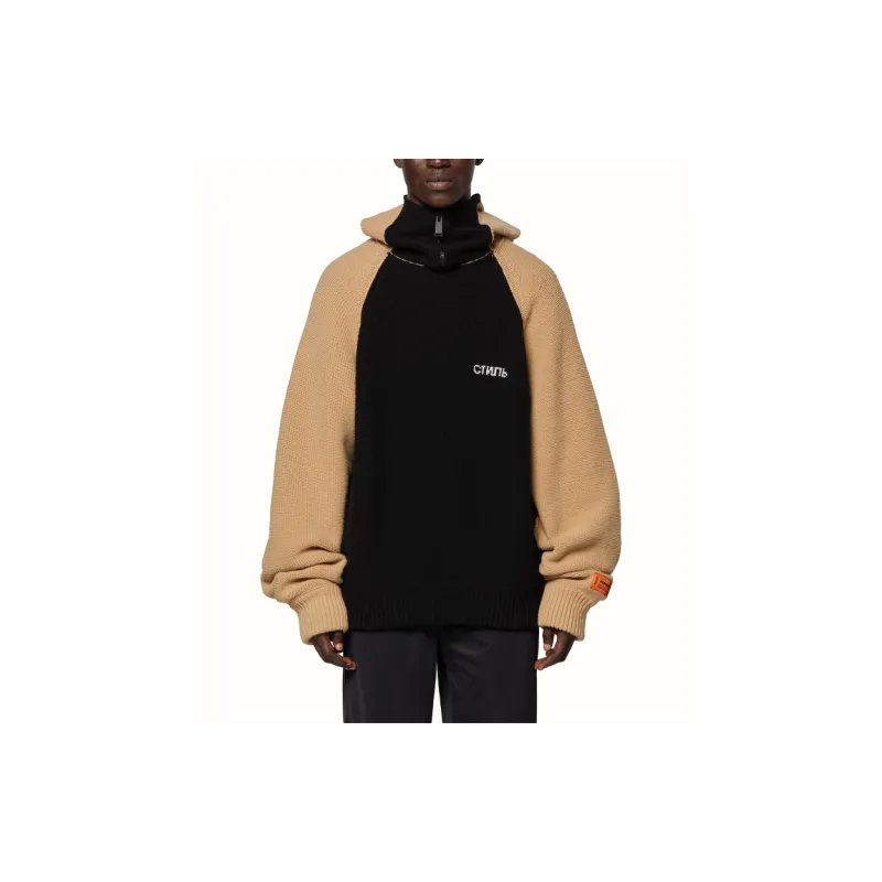 HERON PRESTON Zip Ctnmb Reverse Knit Hoodie-1