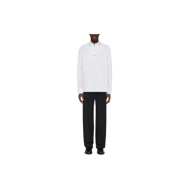 Givenchy Logo Engraved Metal Clip Poplin Shirt-1