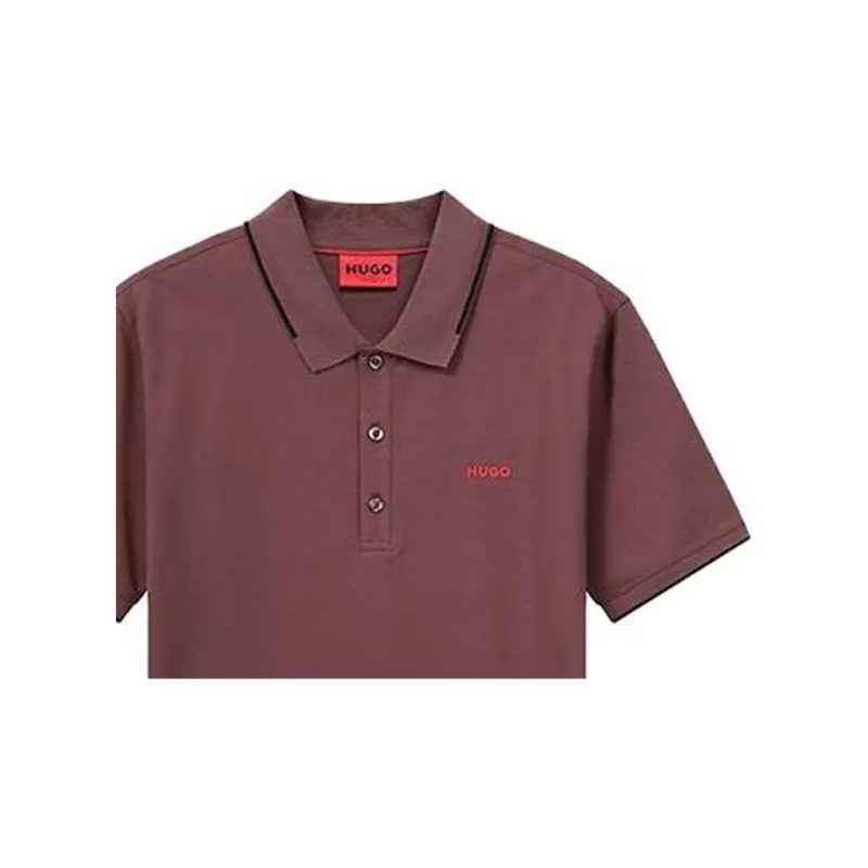 HUGO BOSS Polo Shirts Men Dark Brick Red-5