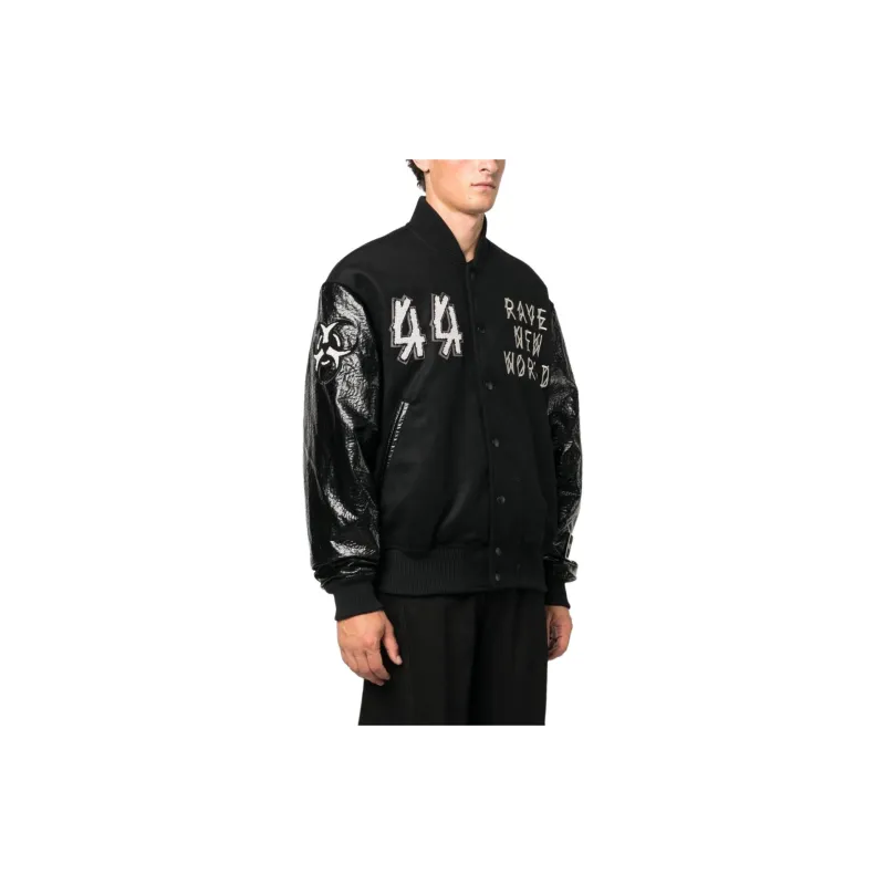 44 Label Group Grad Logo patch Bomber Jacket-3