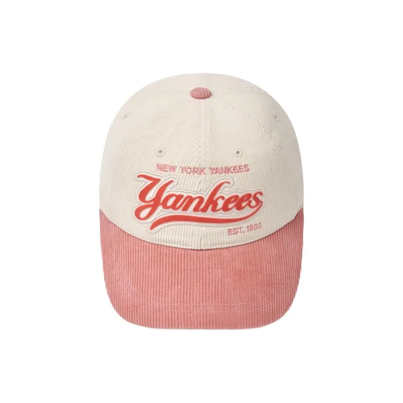 MLB Corduroy Baseball Caps Women's Pink-1