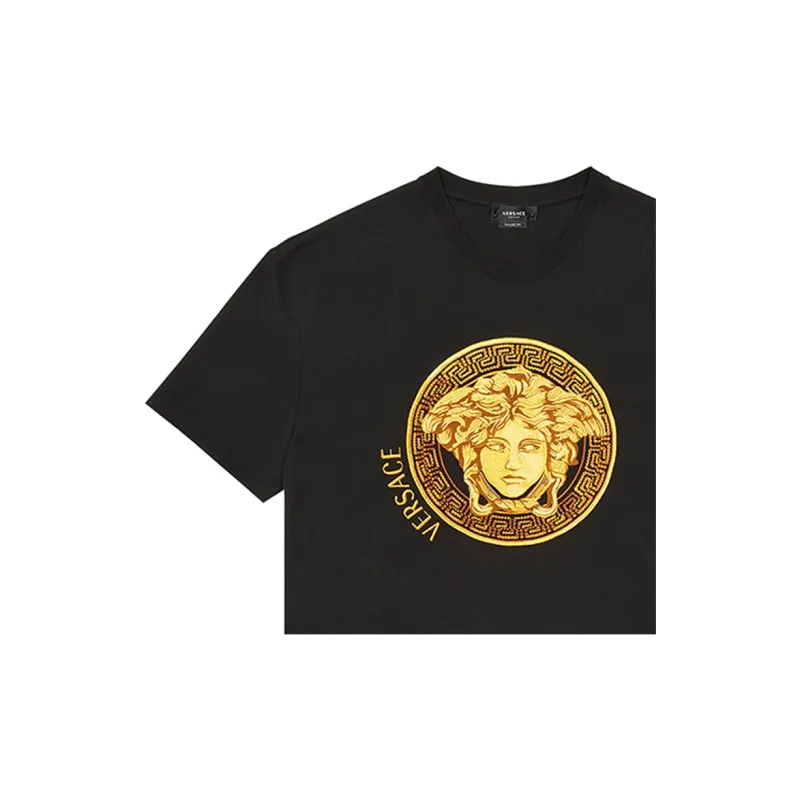 VERSACE Medusa Amplified Embroidered T Shirt-4