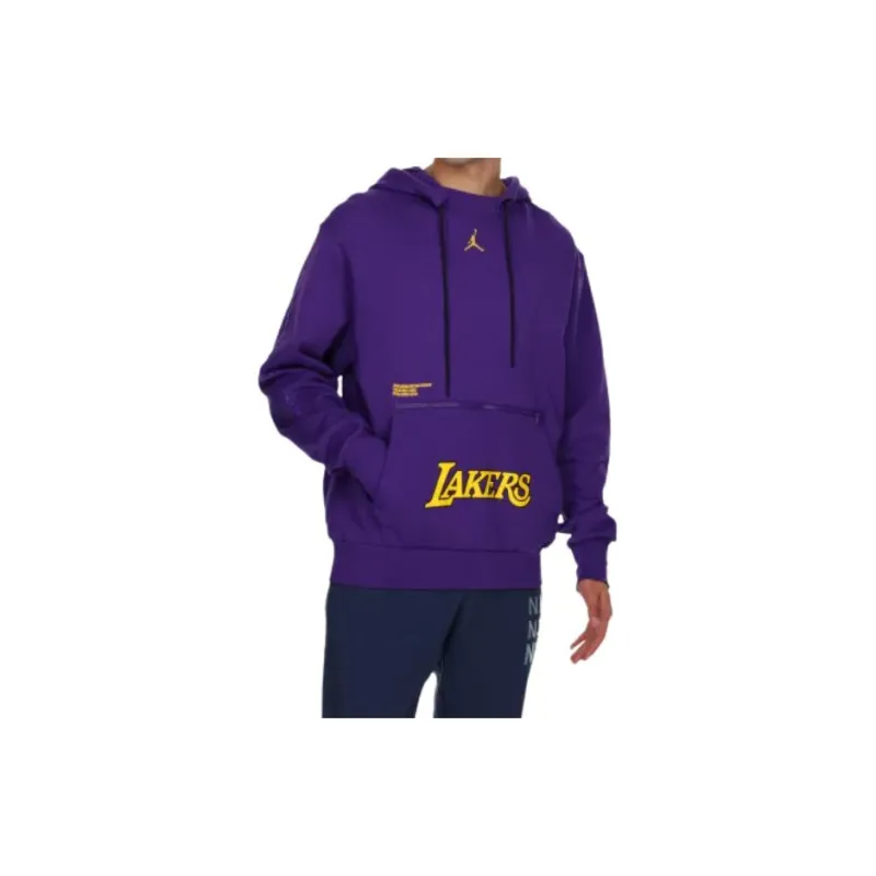 Nike Nba Los Angeles Lakers Courtside Statement Edition Fleece Loose Fit Hoodie-4