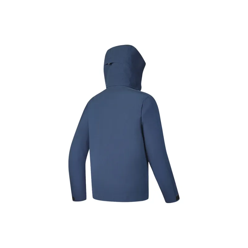 FILA Water-Resistant Windproof And Water-Repellent Windbreaker Jacket Unisex Dark Navy Blue-1