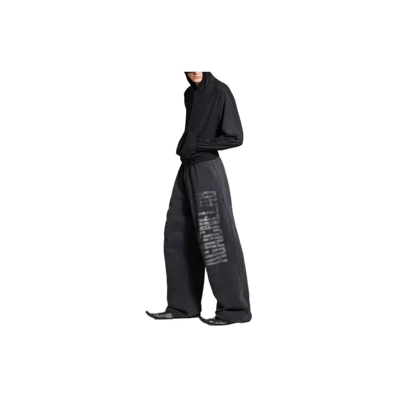 Balenciaga Knitted Sports Pants Men's Black-2
