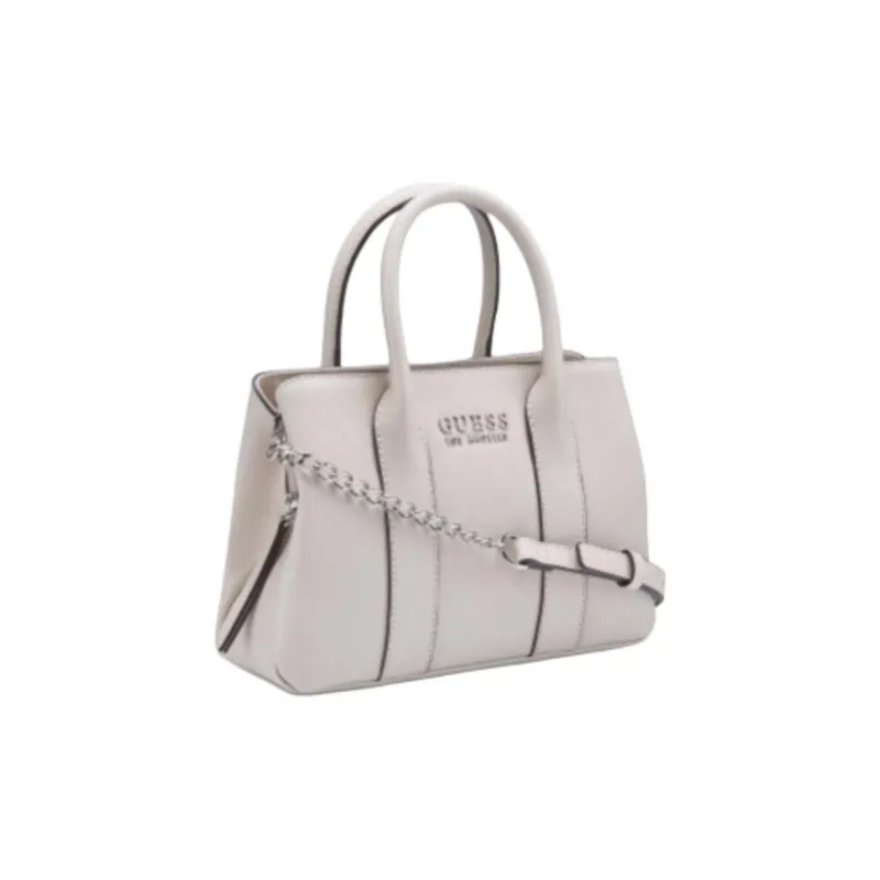 GUESS Artificial Leather Tote Bag Shopping Bag Shoulder Bag Crossbody Bag Handbag Medium Size Women's White-1