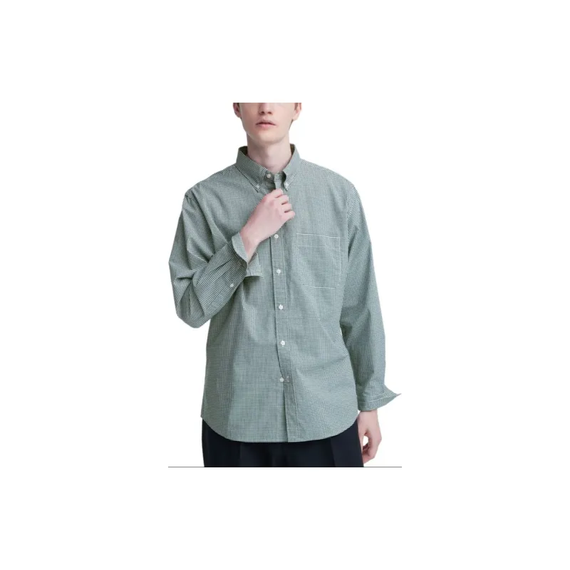 UNIQLO Shirts Unisex Dark Green-1