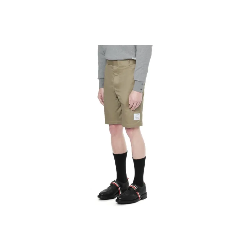 THOM BROWNE Cotton Twill Unconstructed Chino Shorts-3
