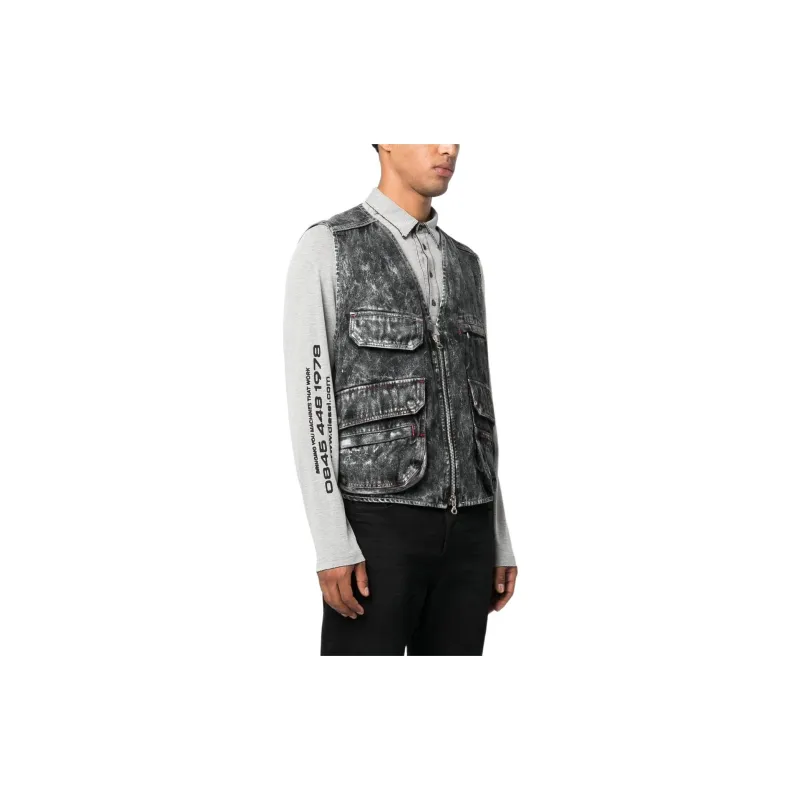 DIESEL Vests Men Dusty Gray-3