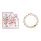 Double-Sided Print Chinese Handkerchief-Dreamy Pink. Wristband for Wishes (White)