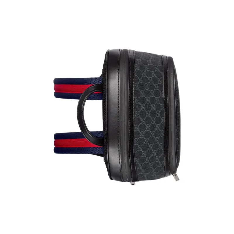 GUCCI Supreme Canvas Backpack Men's Gray & Black-6