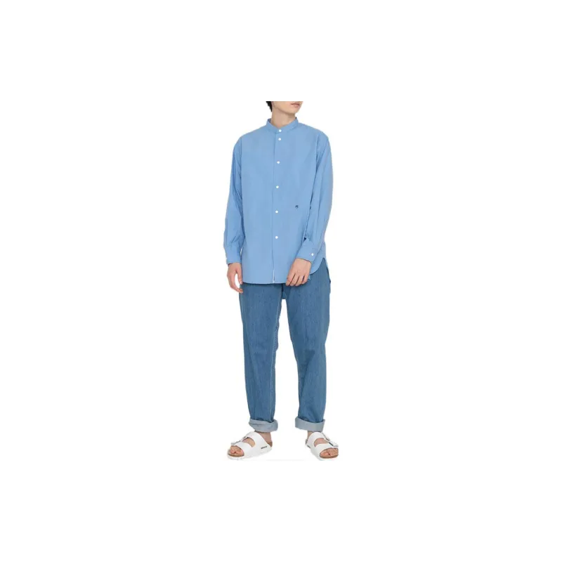 Nanamica Band Collar Wind Shirt-8